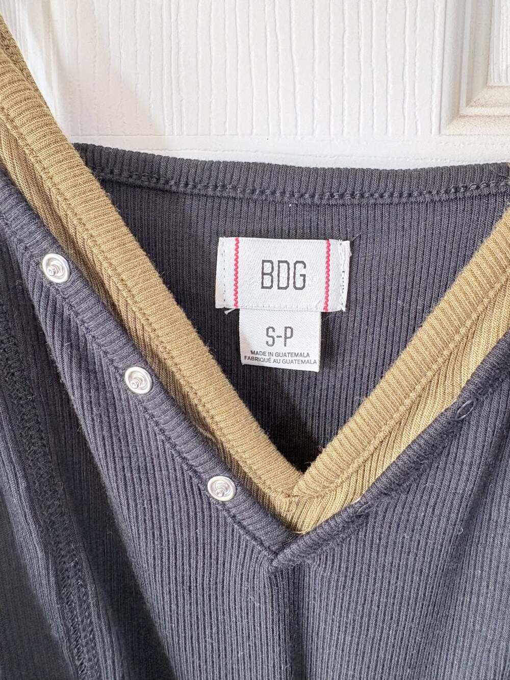 BDG Urban Outfitters Ribbed Cami Top - Carbon, Size S - Picture 6 of 7